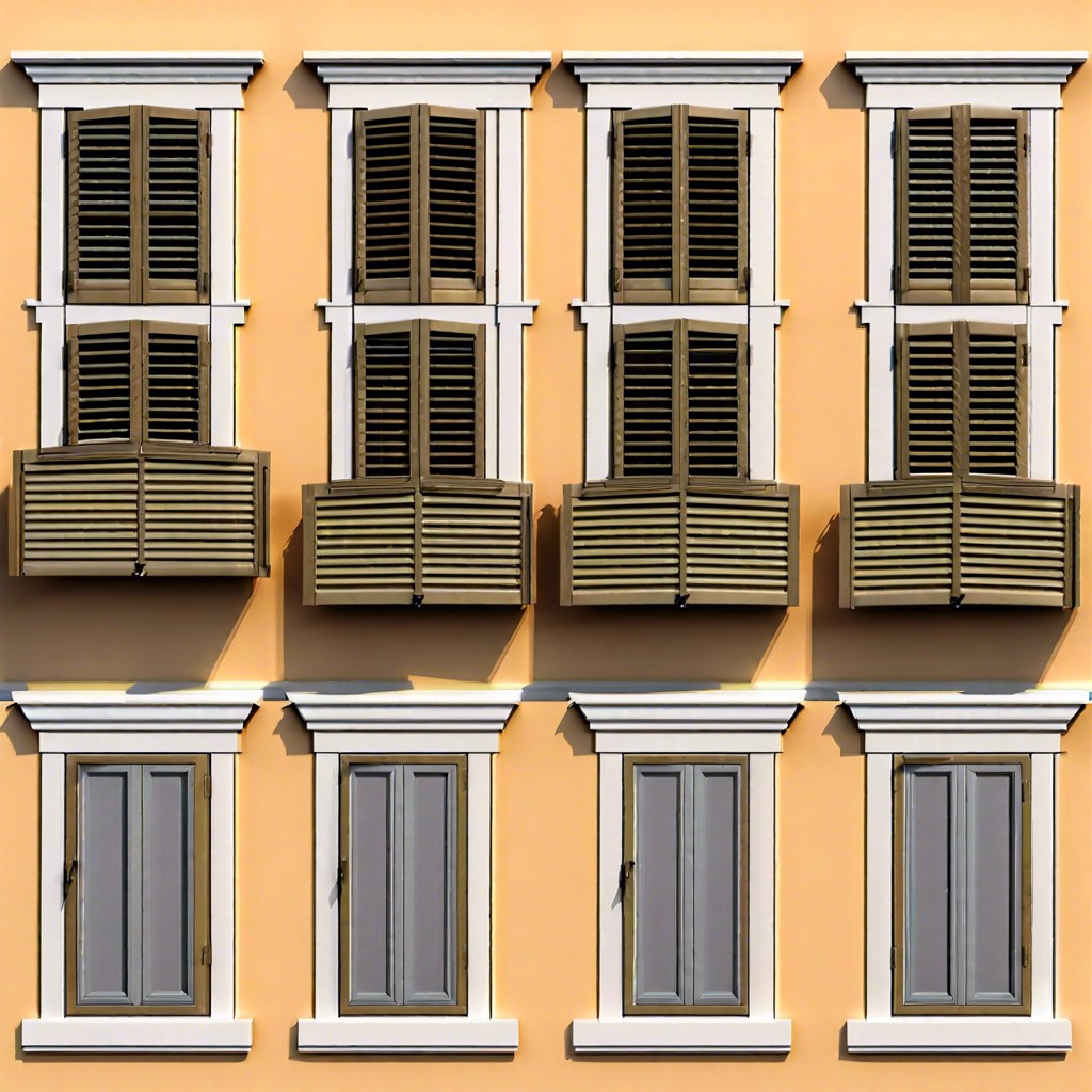 shutters with adjustable louvers