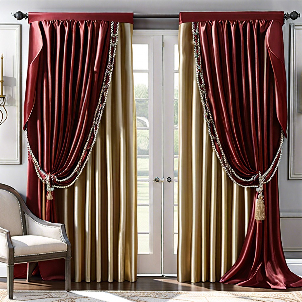 silk curtain panels with swags