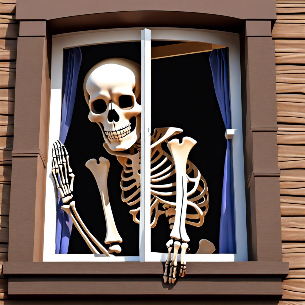 skeleton peeking out