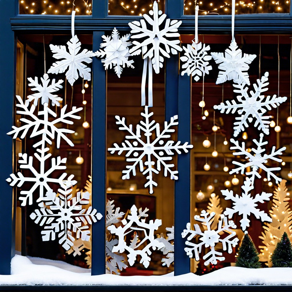 snowflake covered wreath