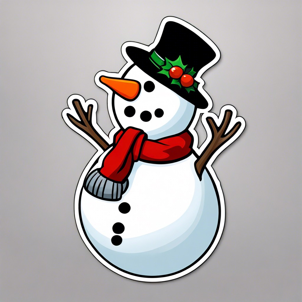 snowman stickers with moveable parts