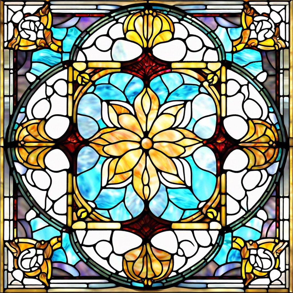 stained faux leaded glass