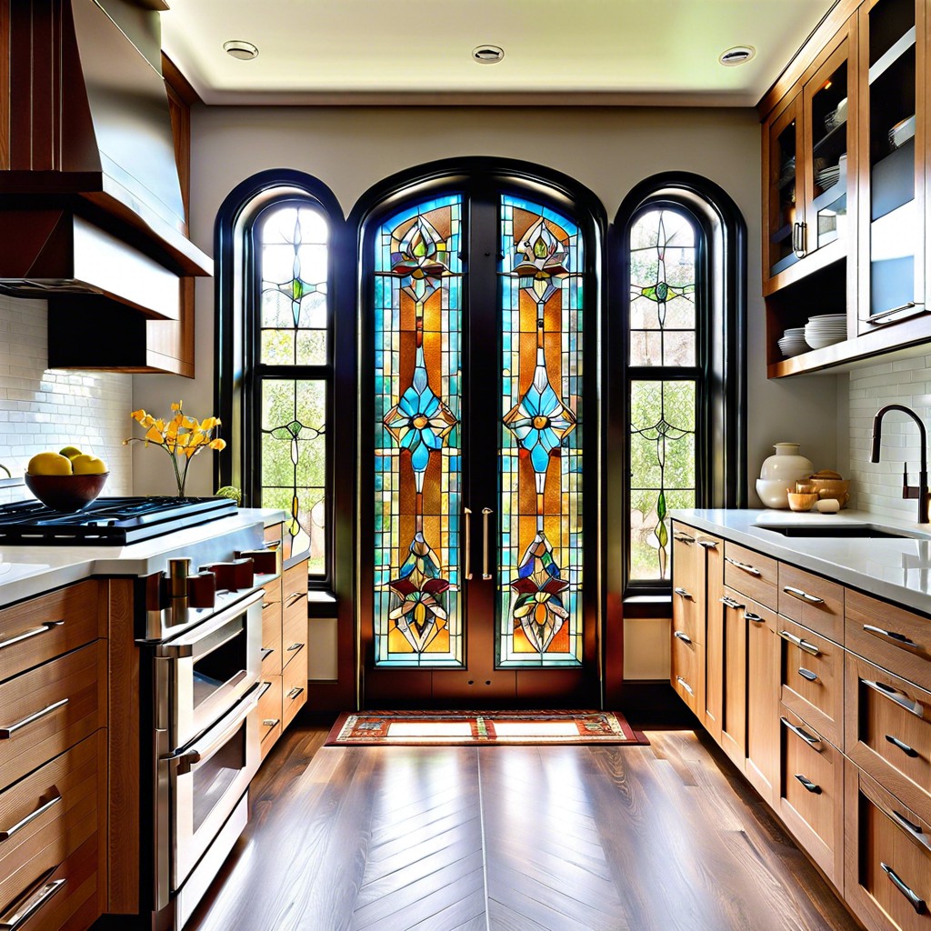 stained glass accents