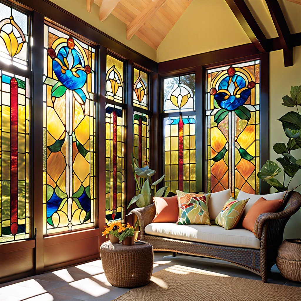 stained glass film for color and privacy