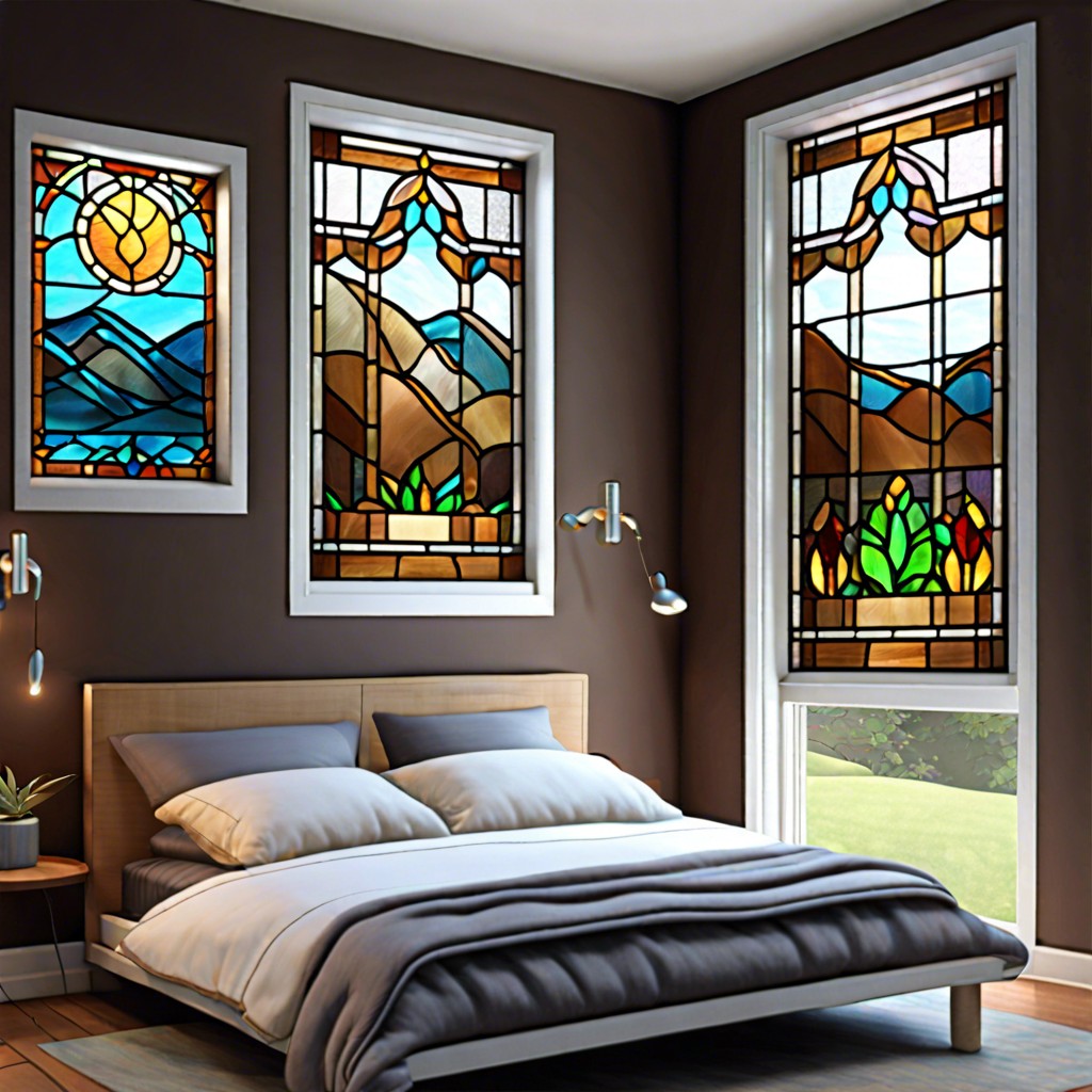 stained glass for colorful light patterns