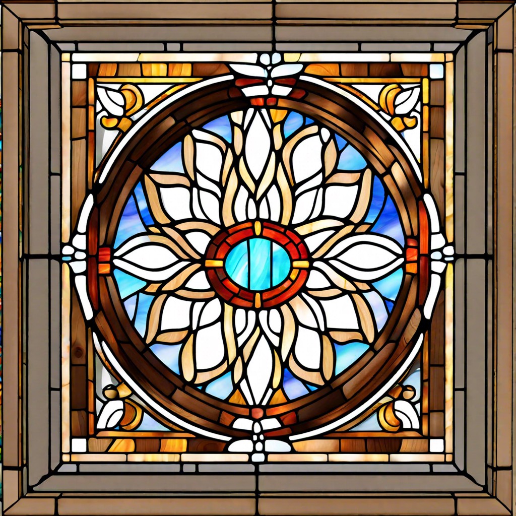 stained glass insets