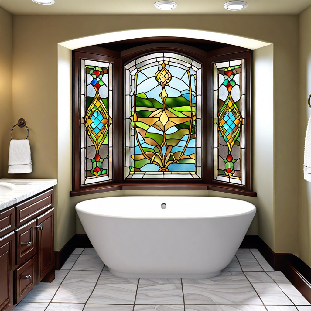 stained glass window cling