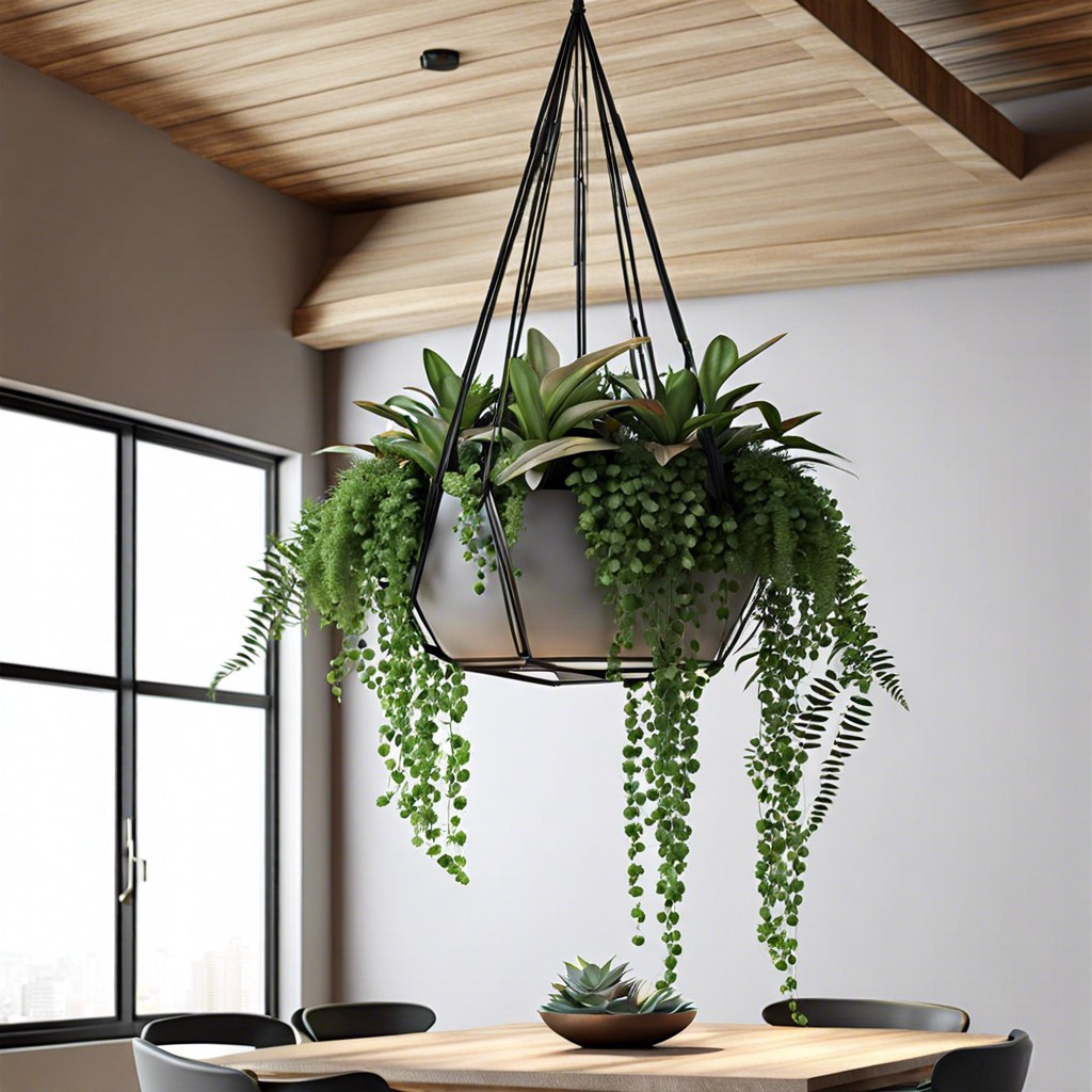 suspended hanging plants
