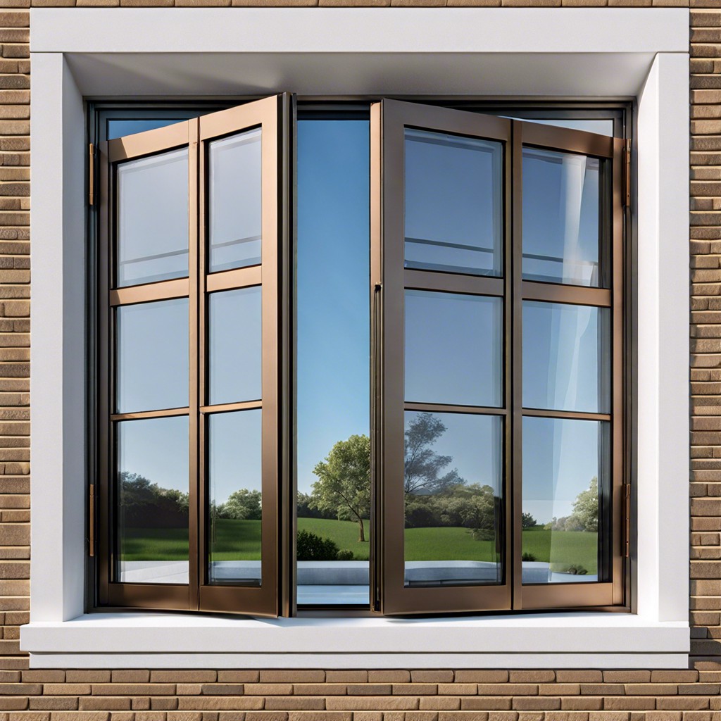 thermal break aluminum windows with bronze detailing