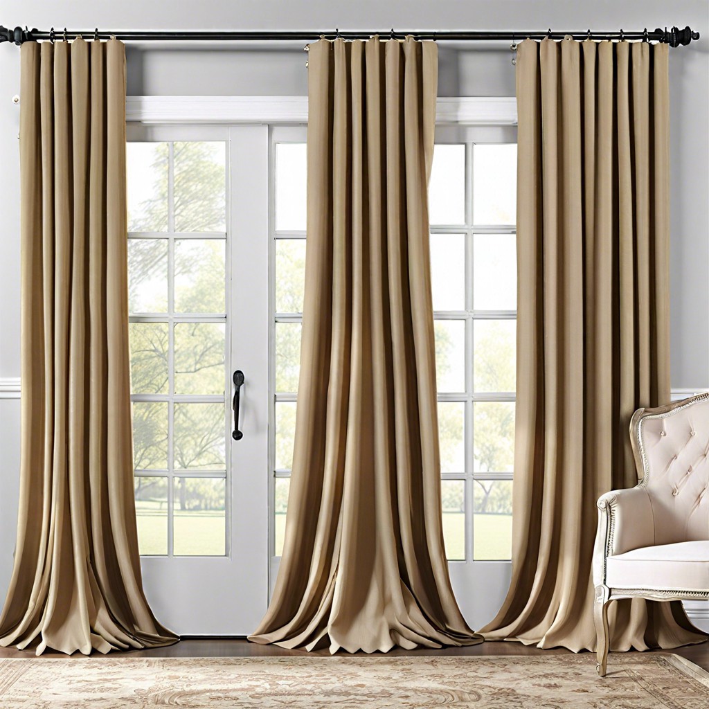 thermal curtains paired with light gauze panels