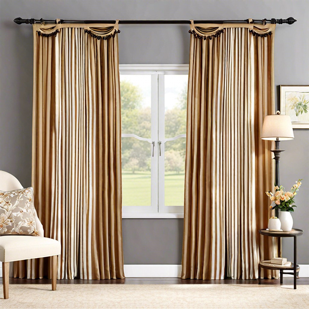 tie back curtains with stylish ropes or tassels for shaping natural light