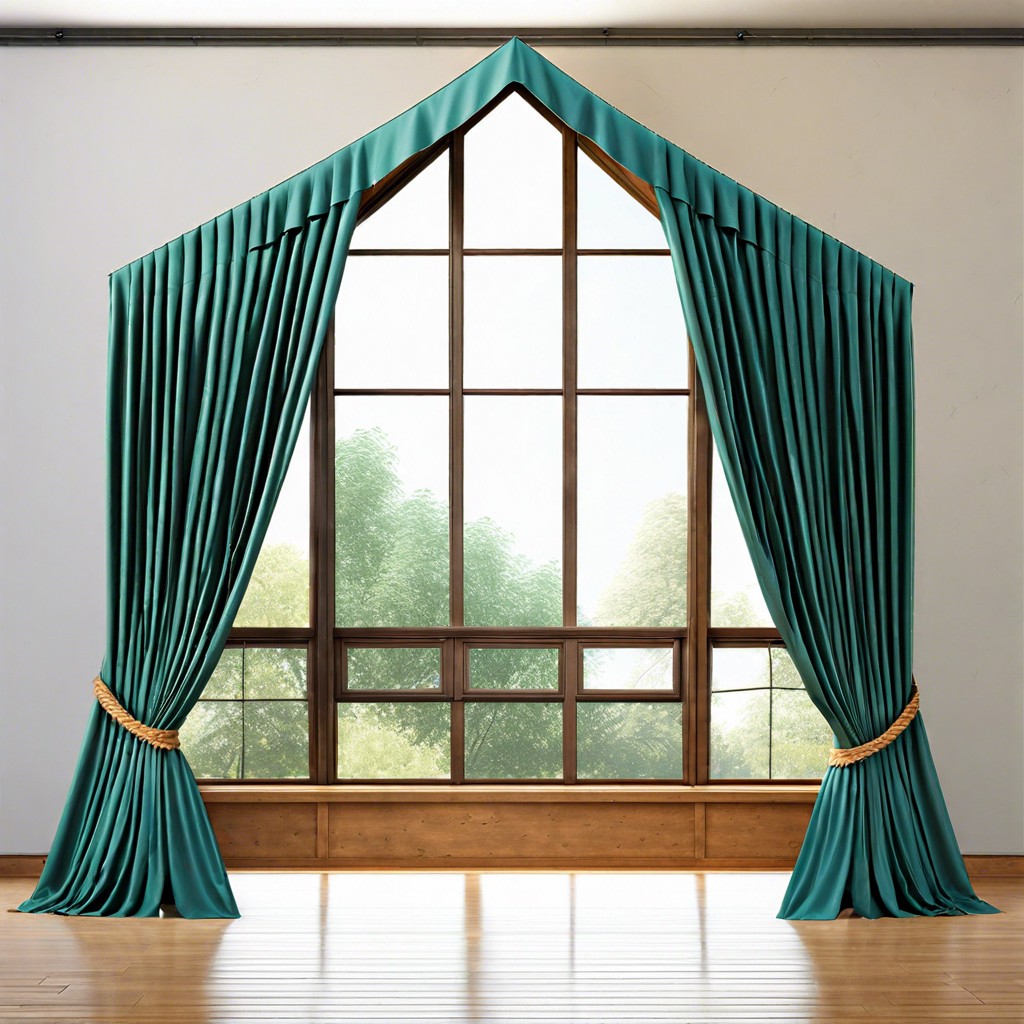 triangle top curtains