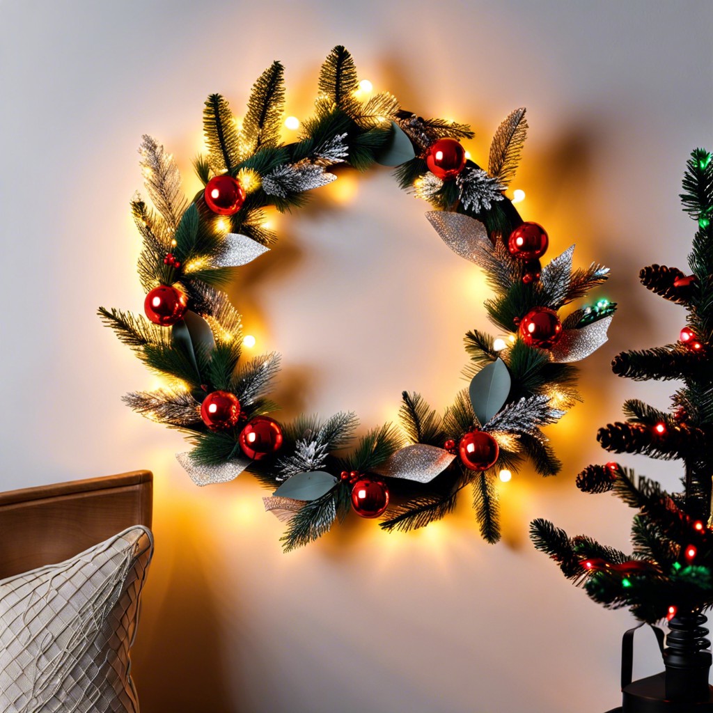 twinkling led light wreath