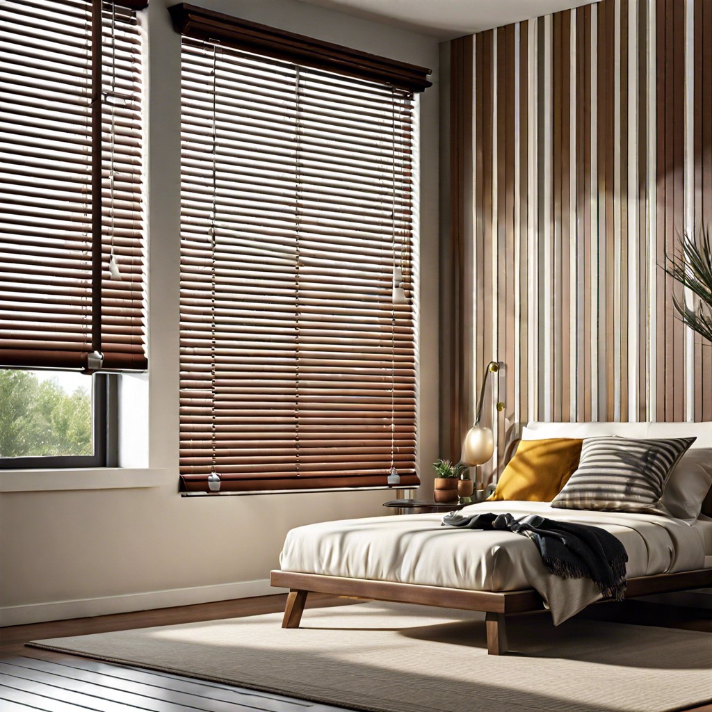 two tone blinds for a pop of color