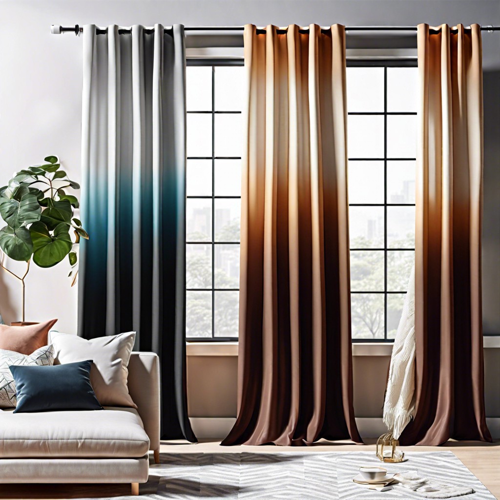 two tone ombre curtains