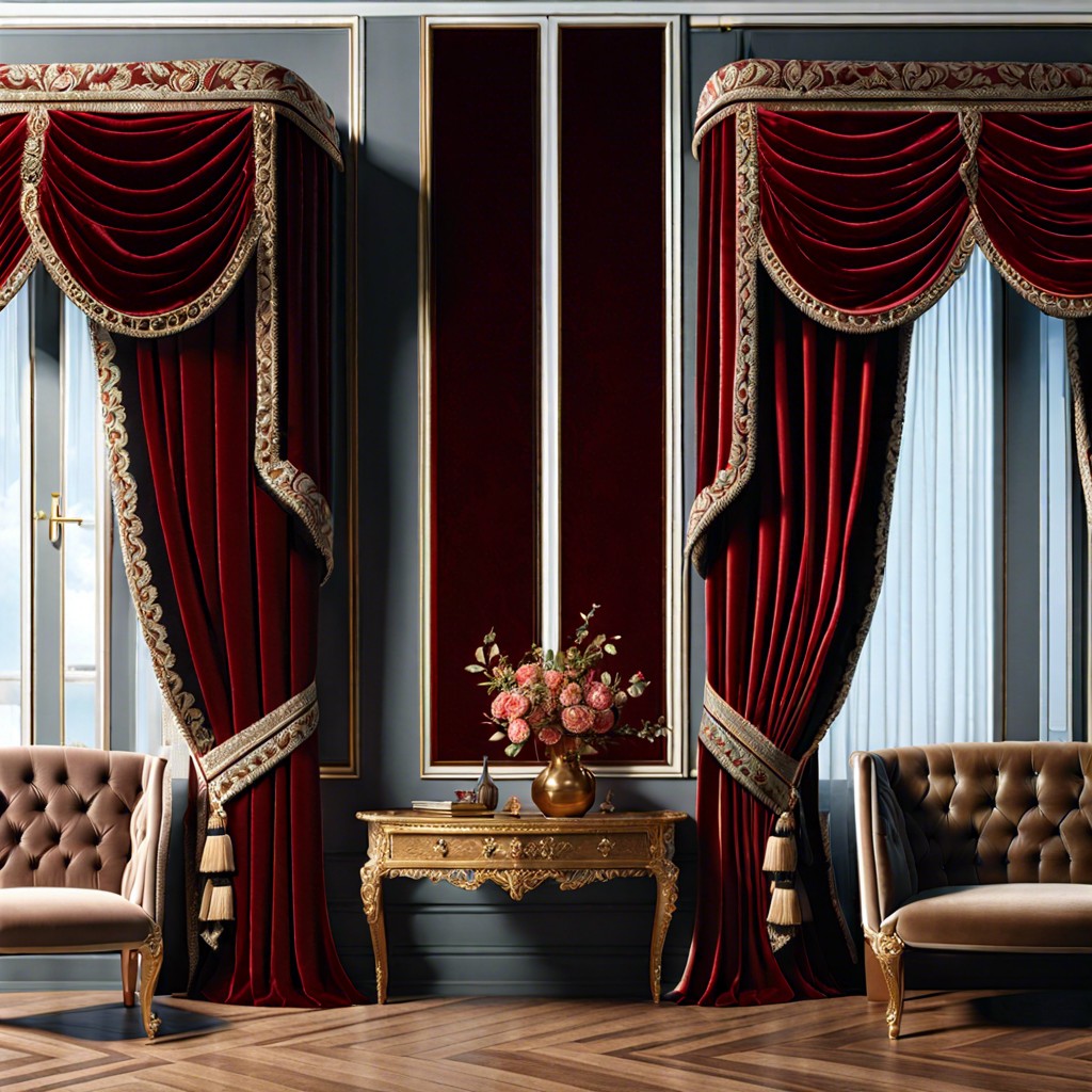 velvet curtains for a luxurious and rich texture