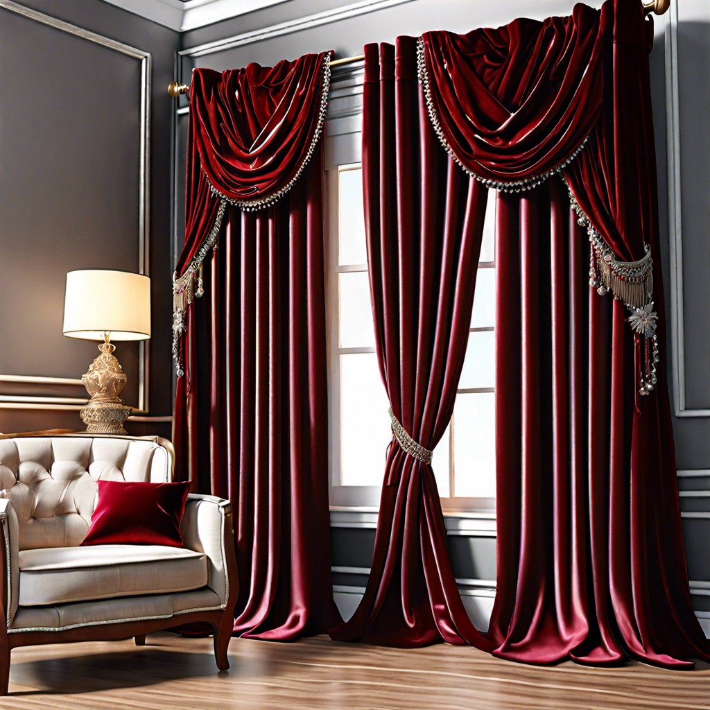 velvet curtains for a touch of luxury