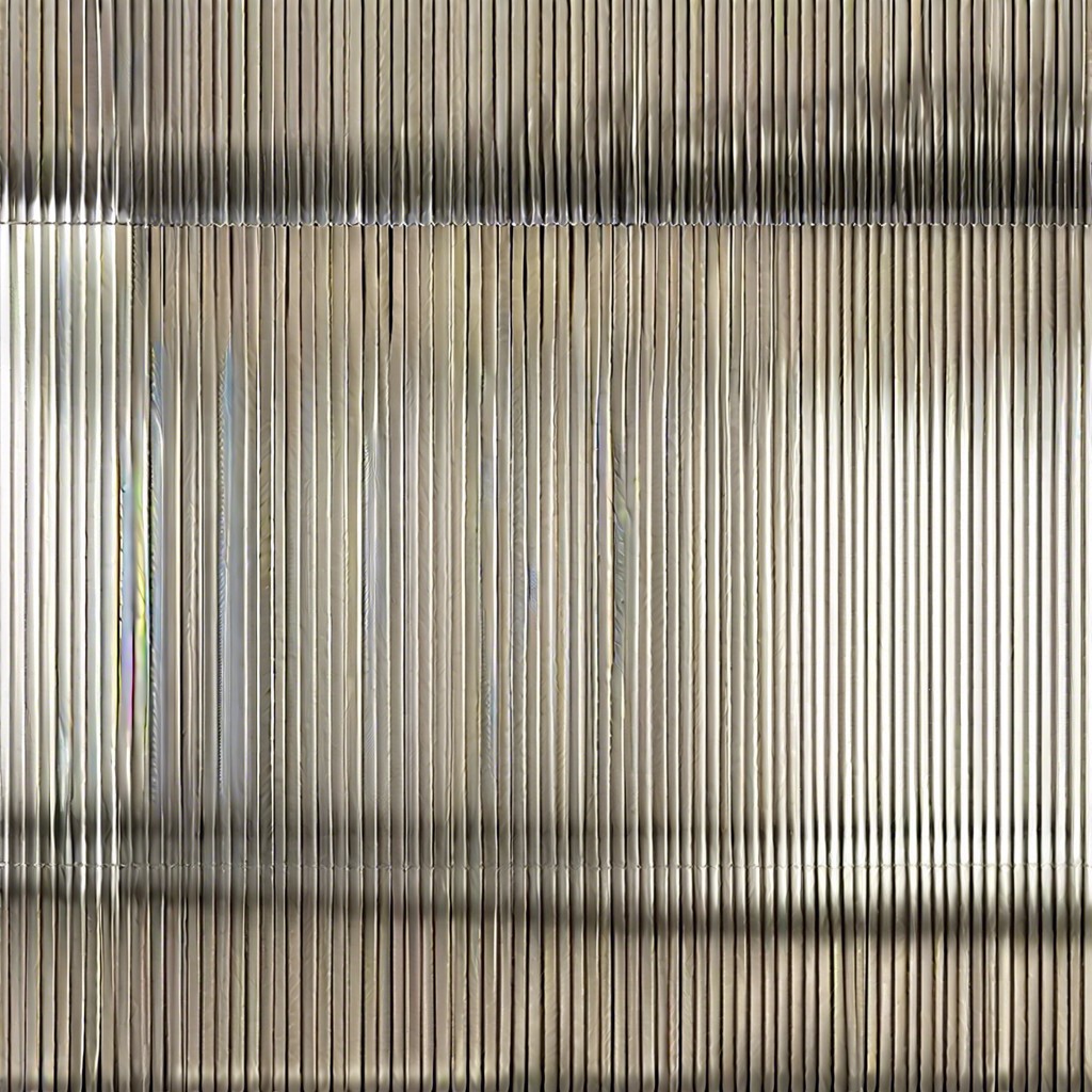 venetian blinds in brushed metal