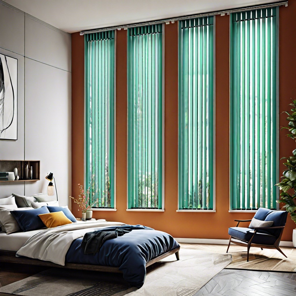 vertical blinds in bold colors