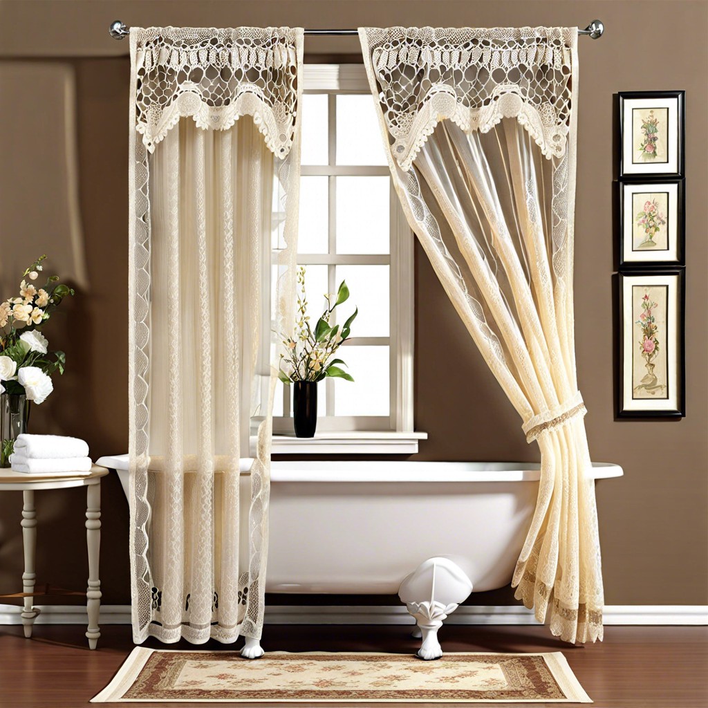 vintage lace curtains for a shabby chic look