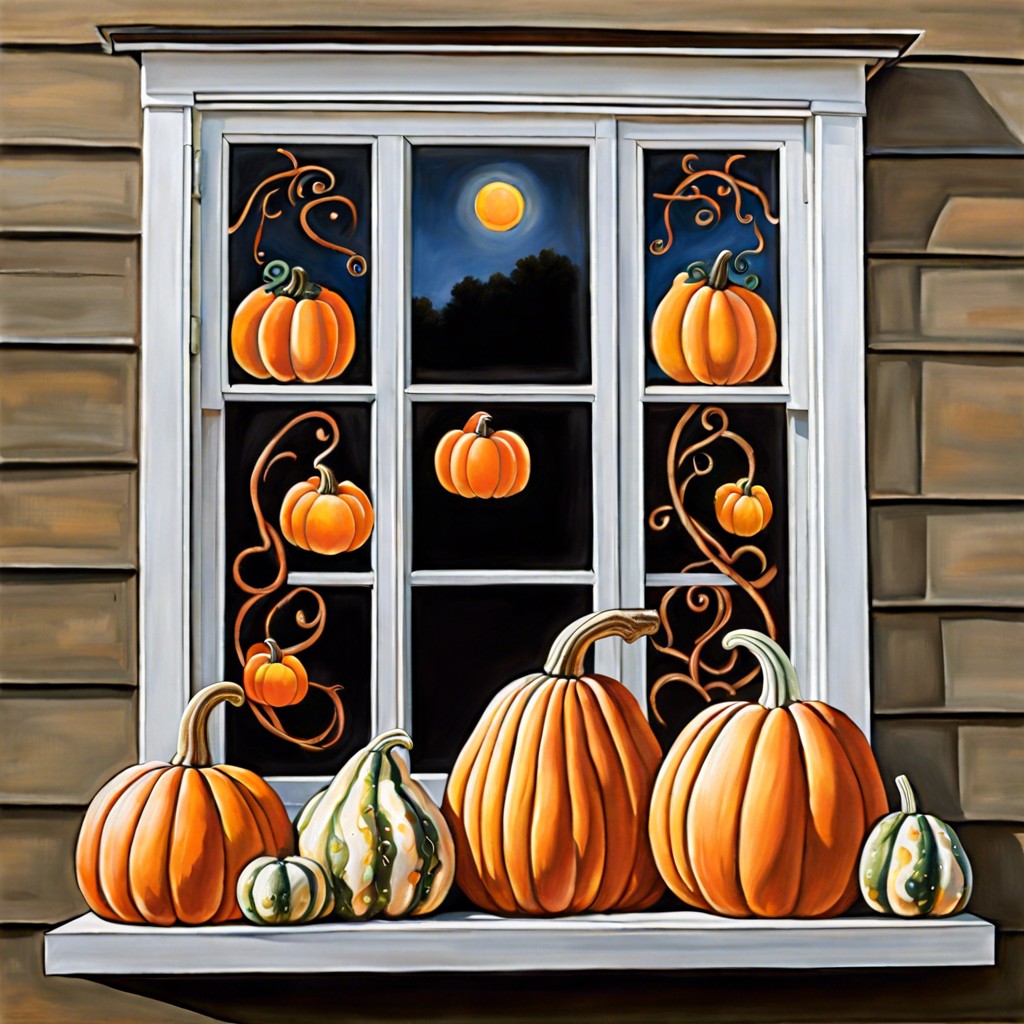 whimsical pumpkins and gourds