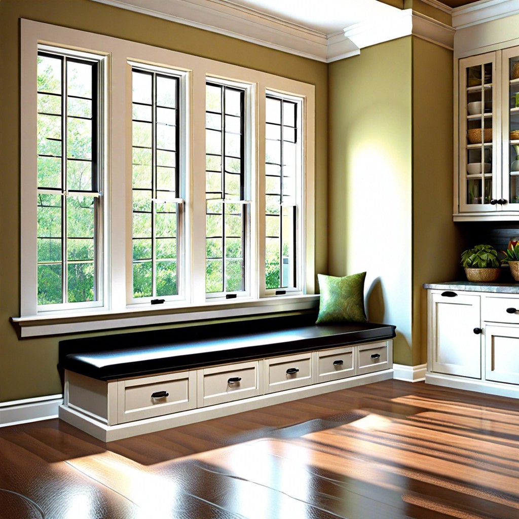 window benches with storage