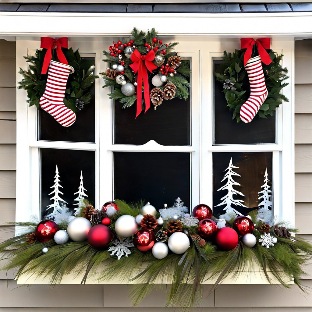 window box winter arrangement