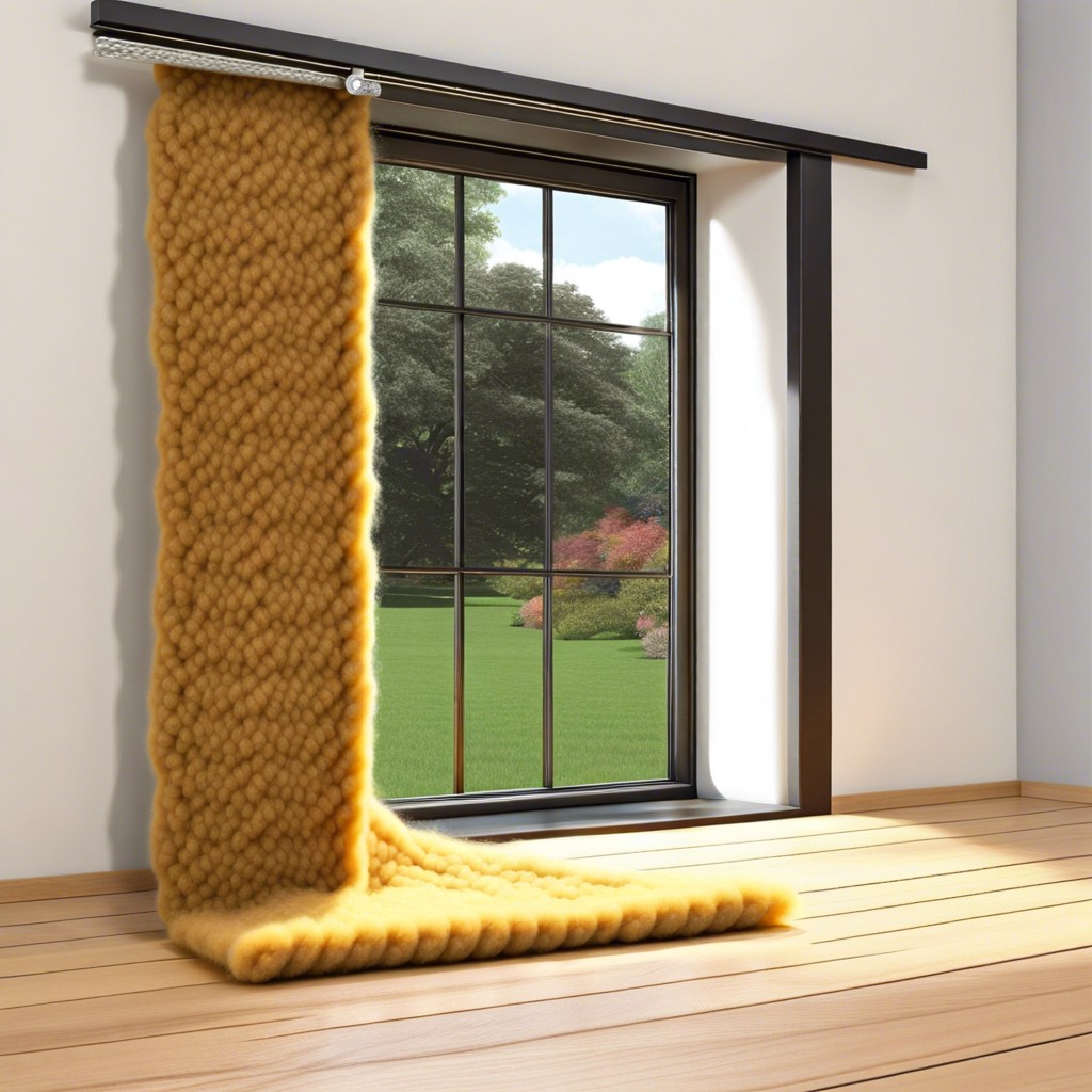 wool or felt window insulation strips