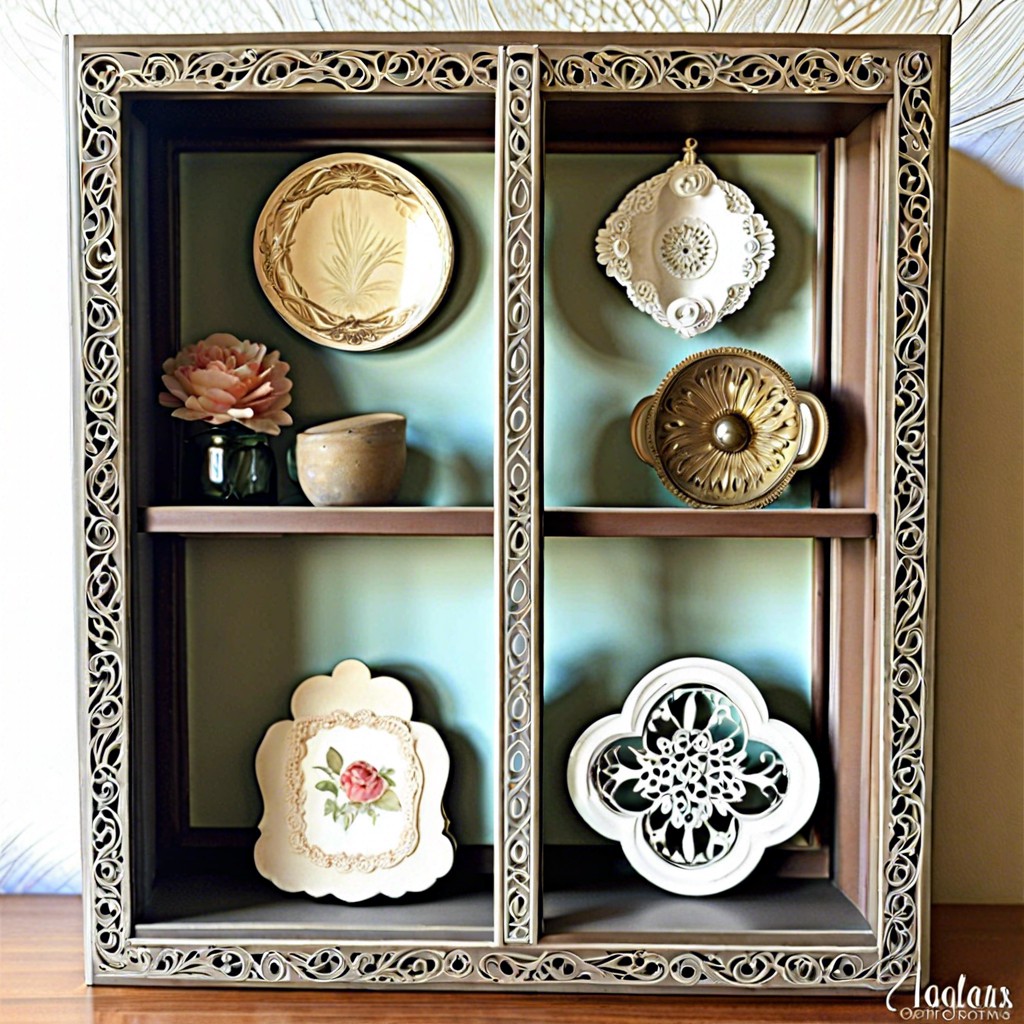 antique window shadow boxes