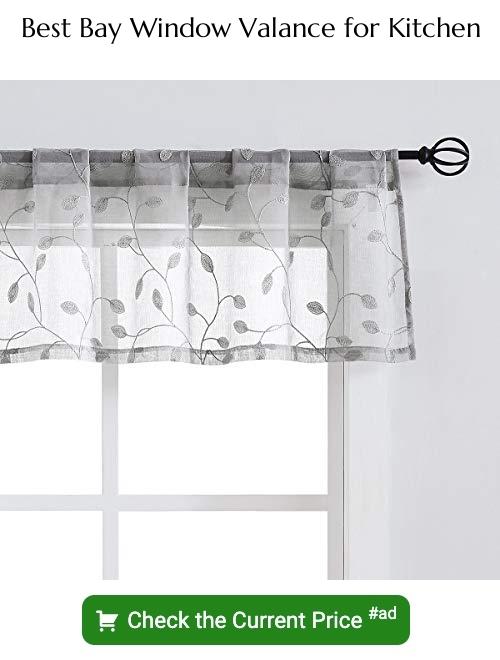 bay window valance for kitchen