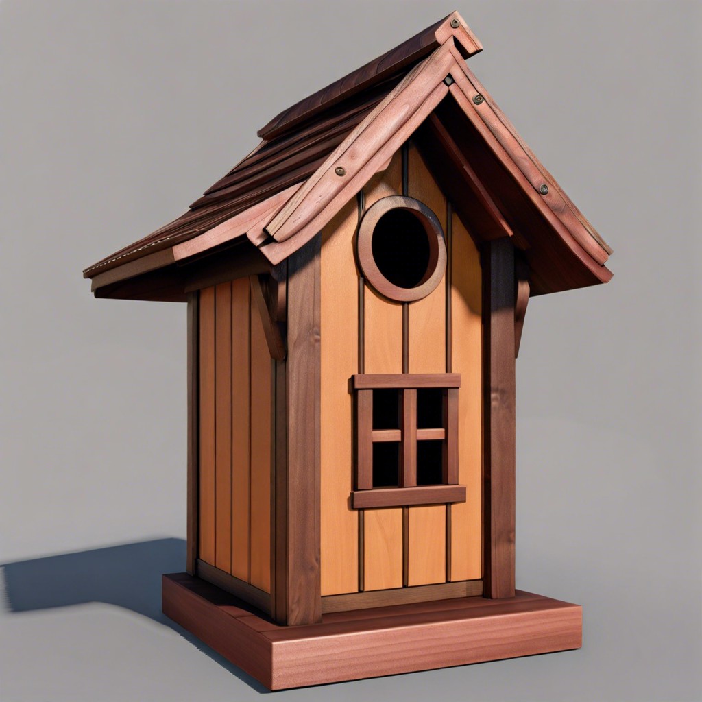 birdhouse and feeder