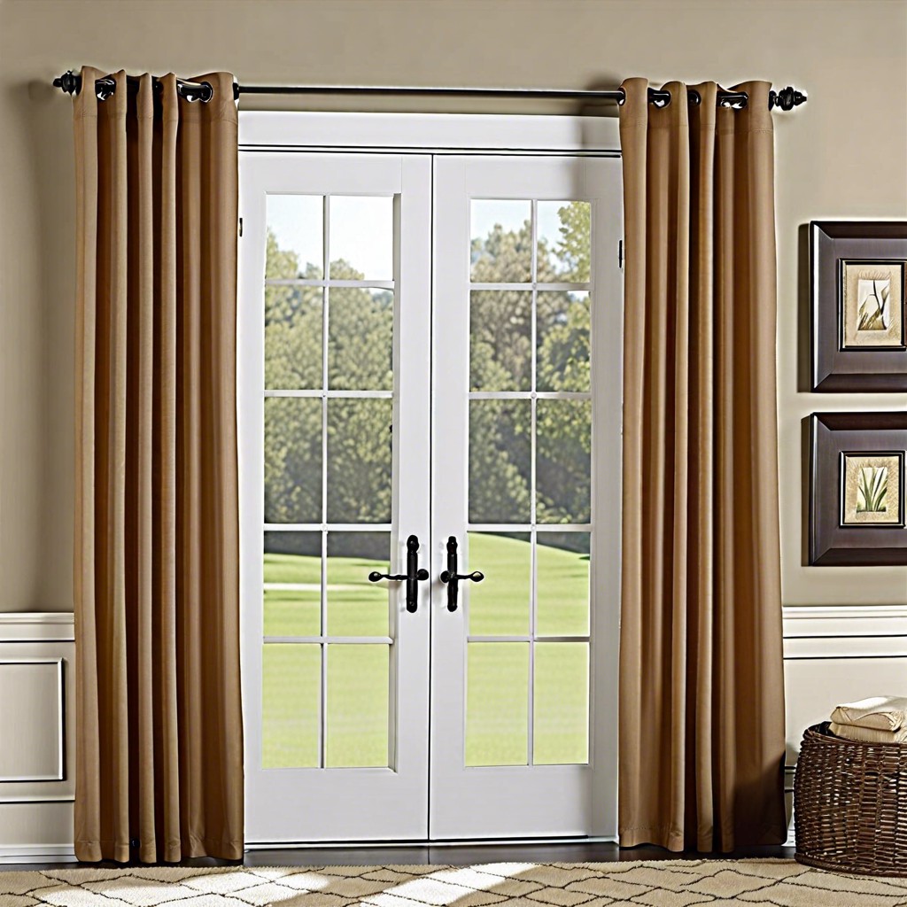 curtain rod with grommet panels