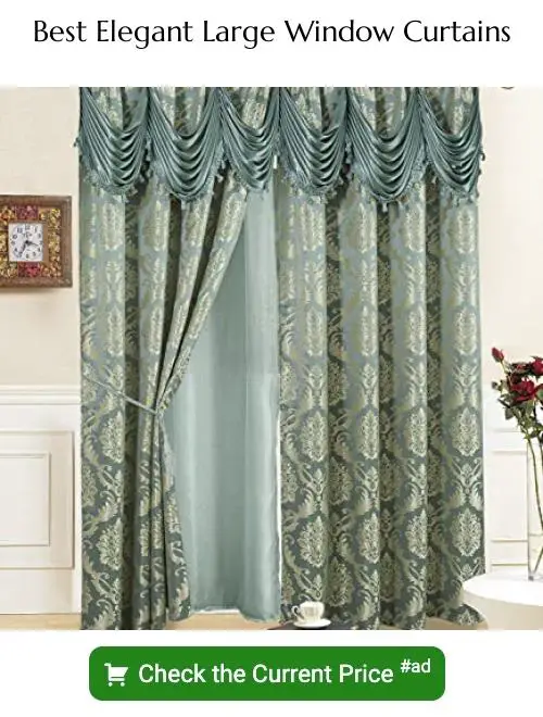 elegant large window curtains