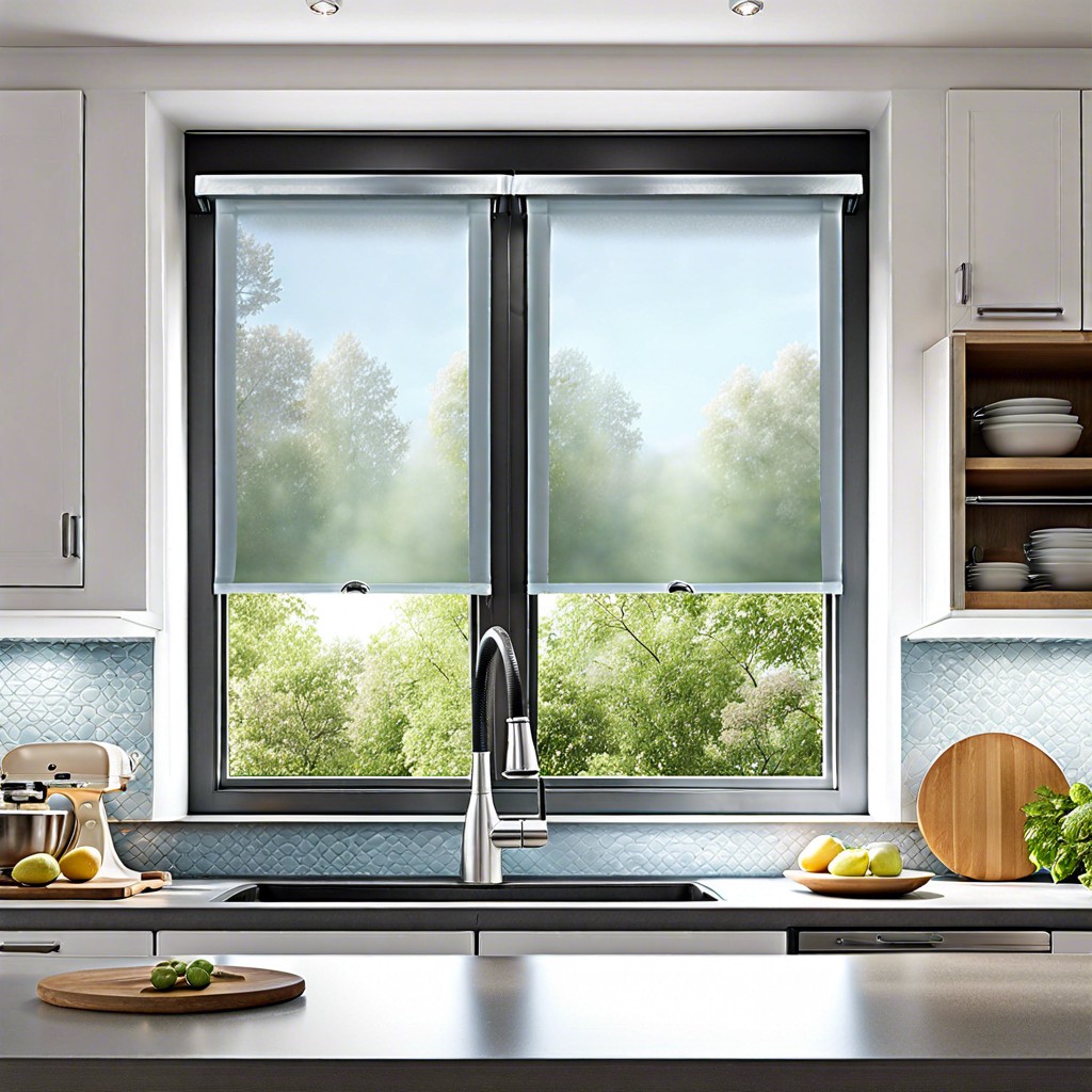 frosted window film blinds