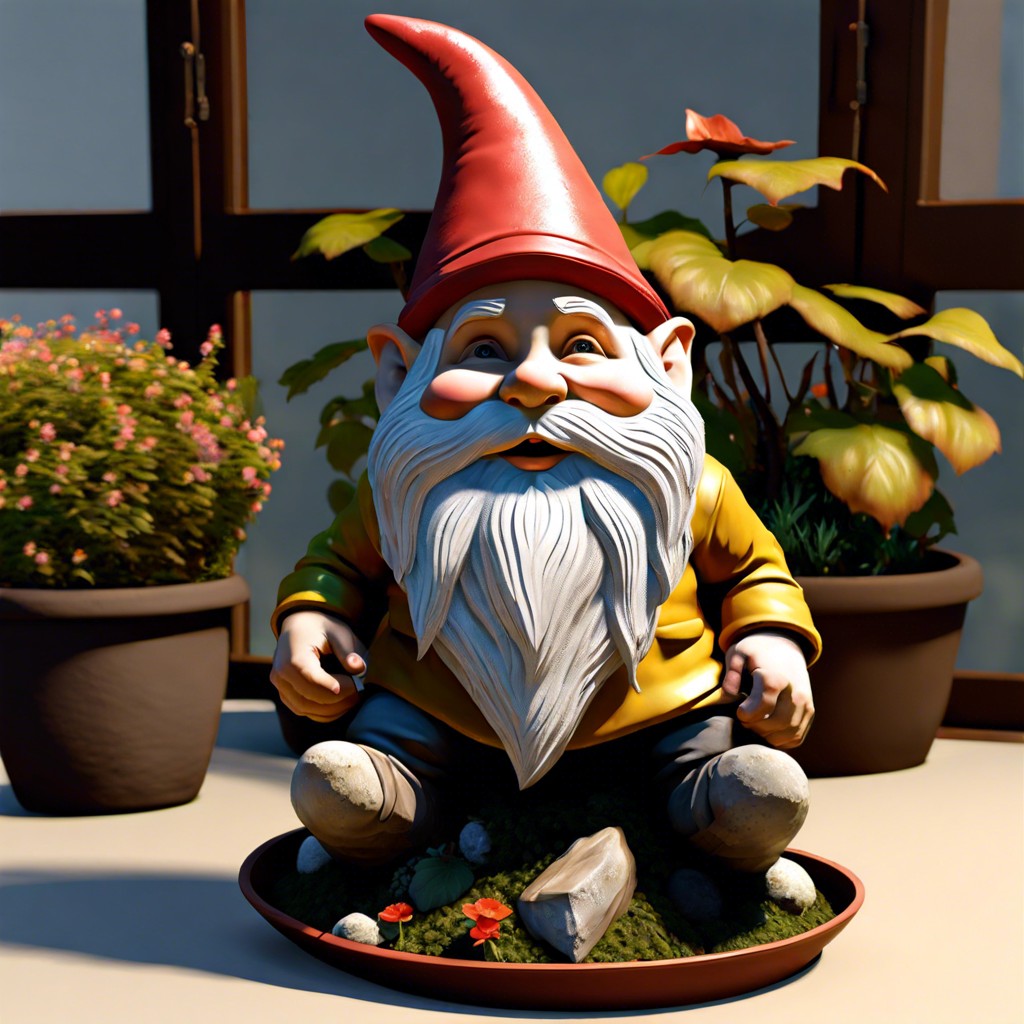 garden gnomes and statues