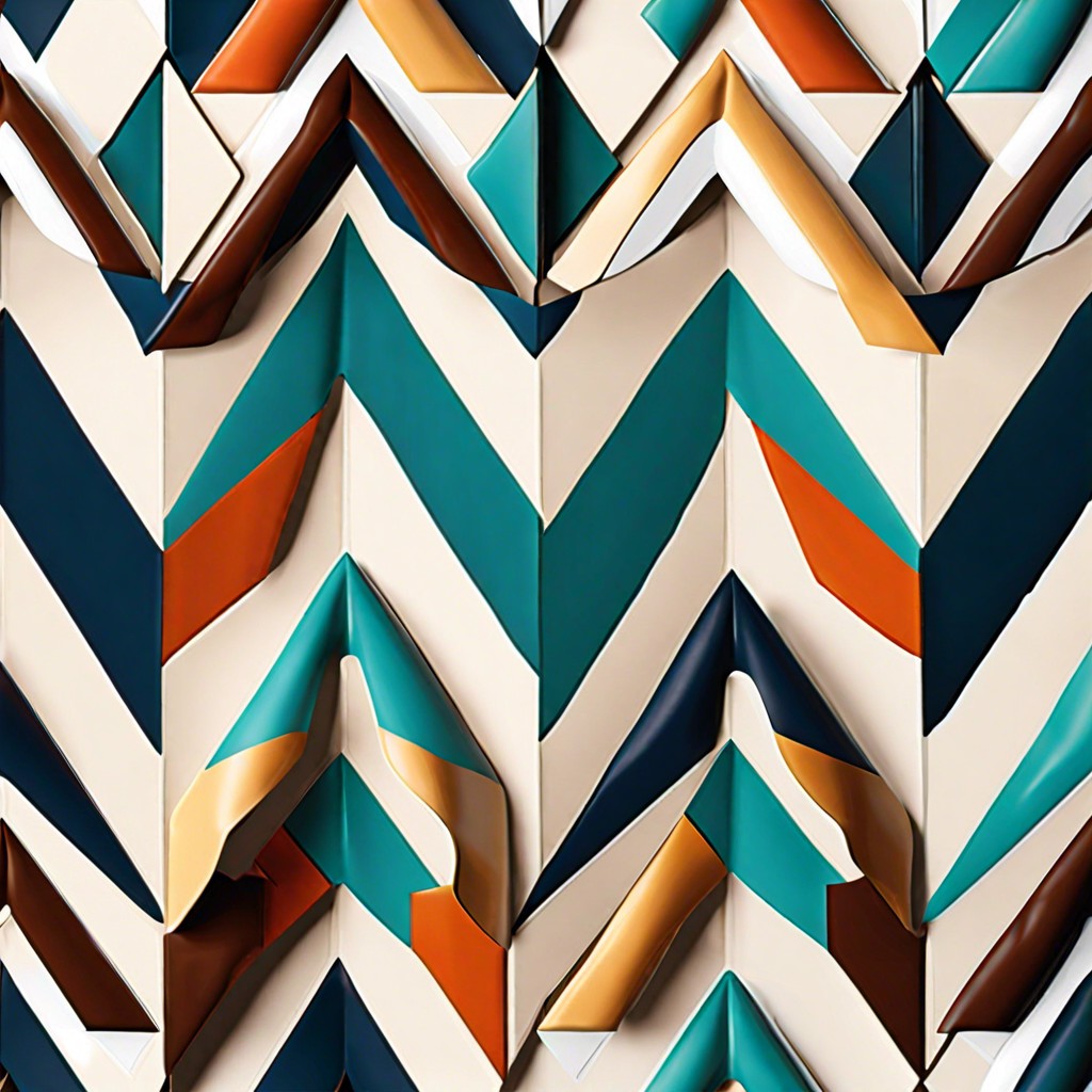 geometric chevron cutouts