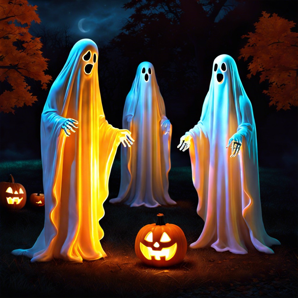 glowing ghost figures