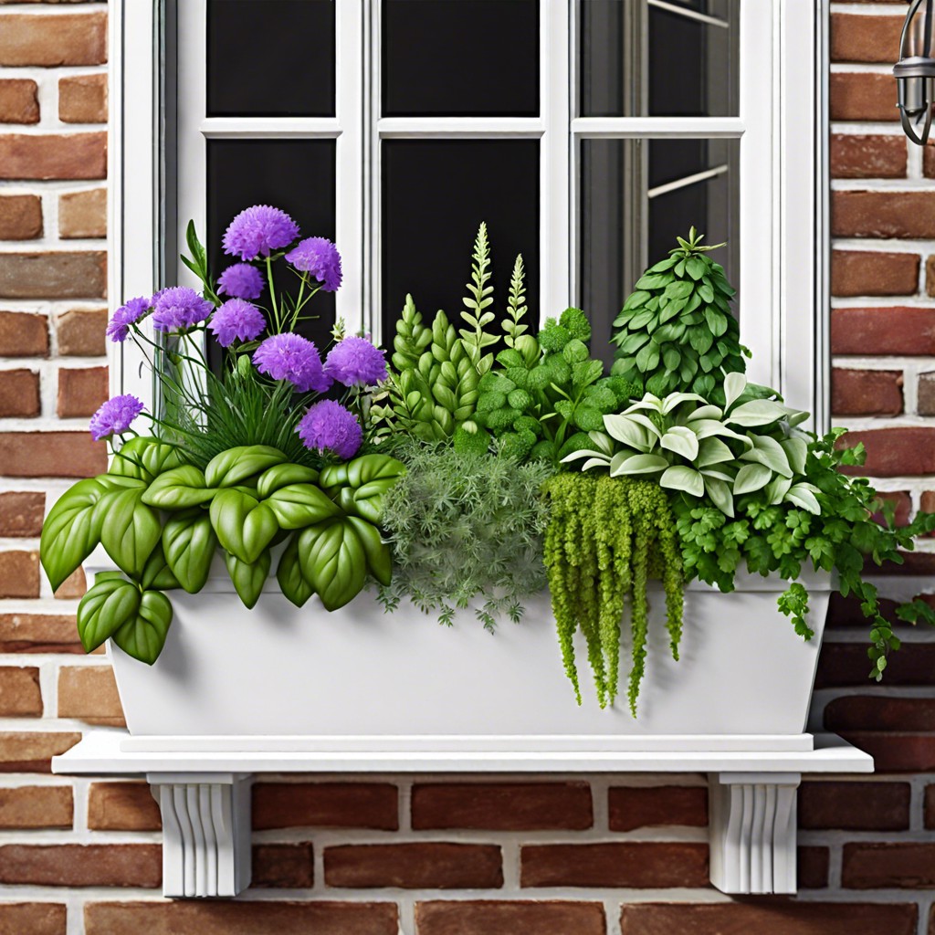 herb kitchen window box