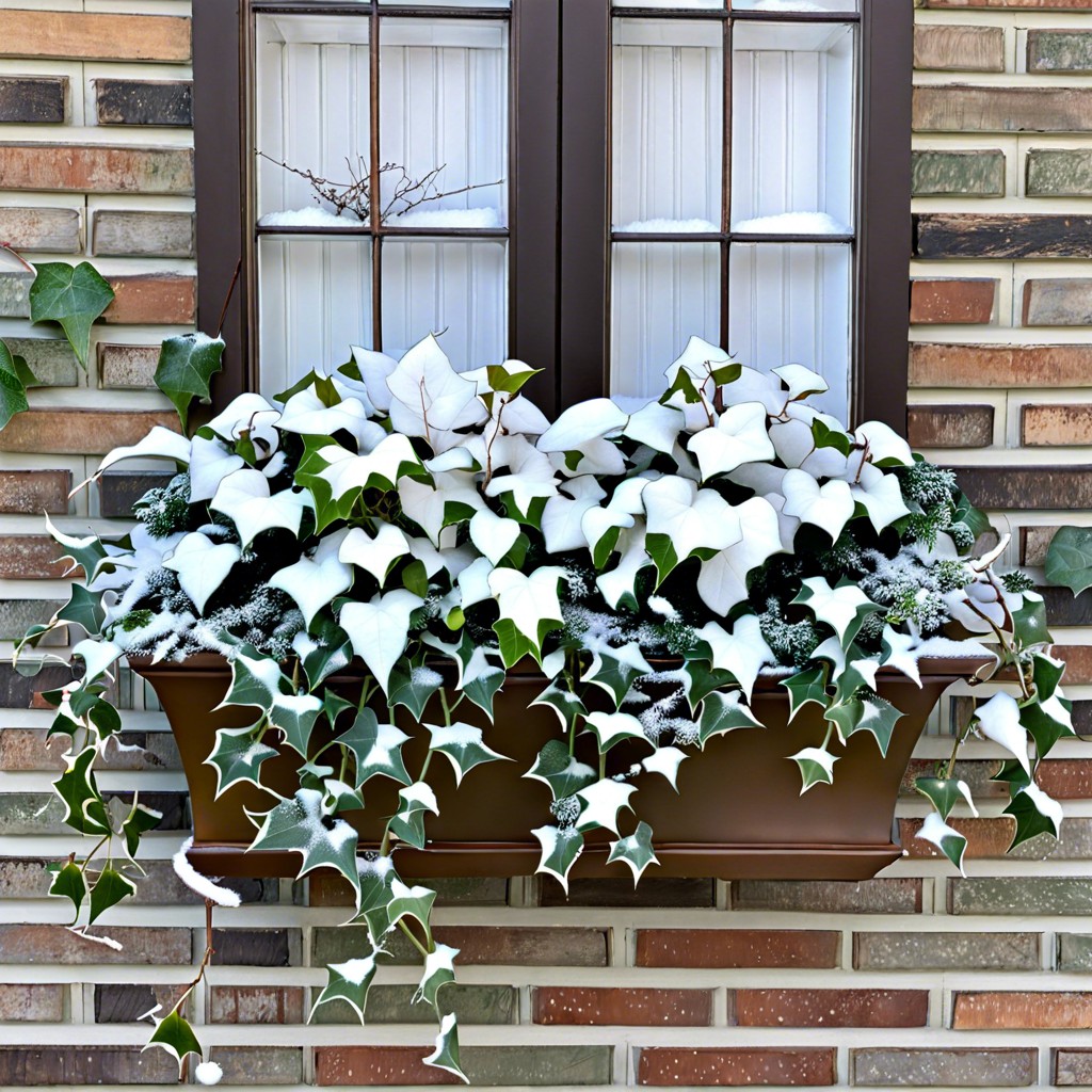 ivy with snowy white accents