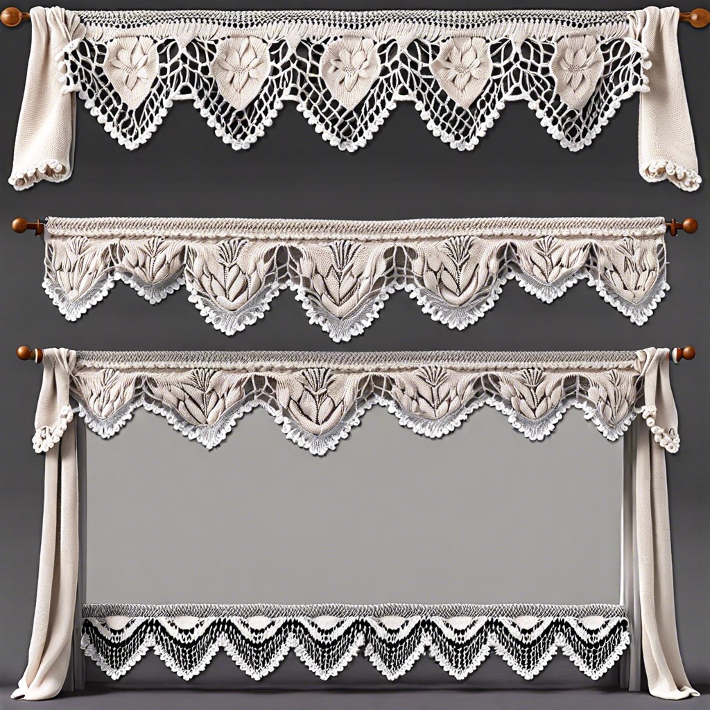 knitted or crocheted valances