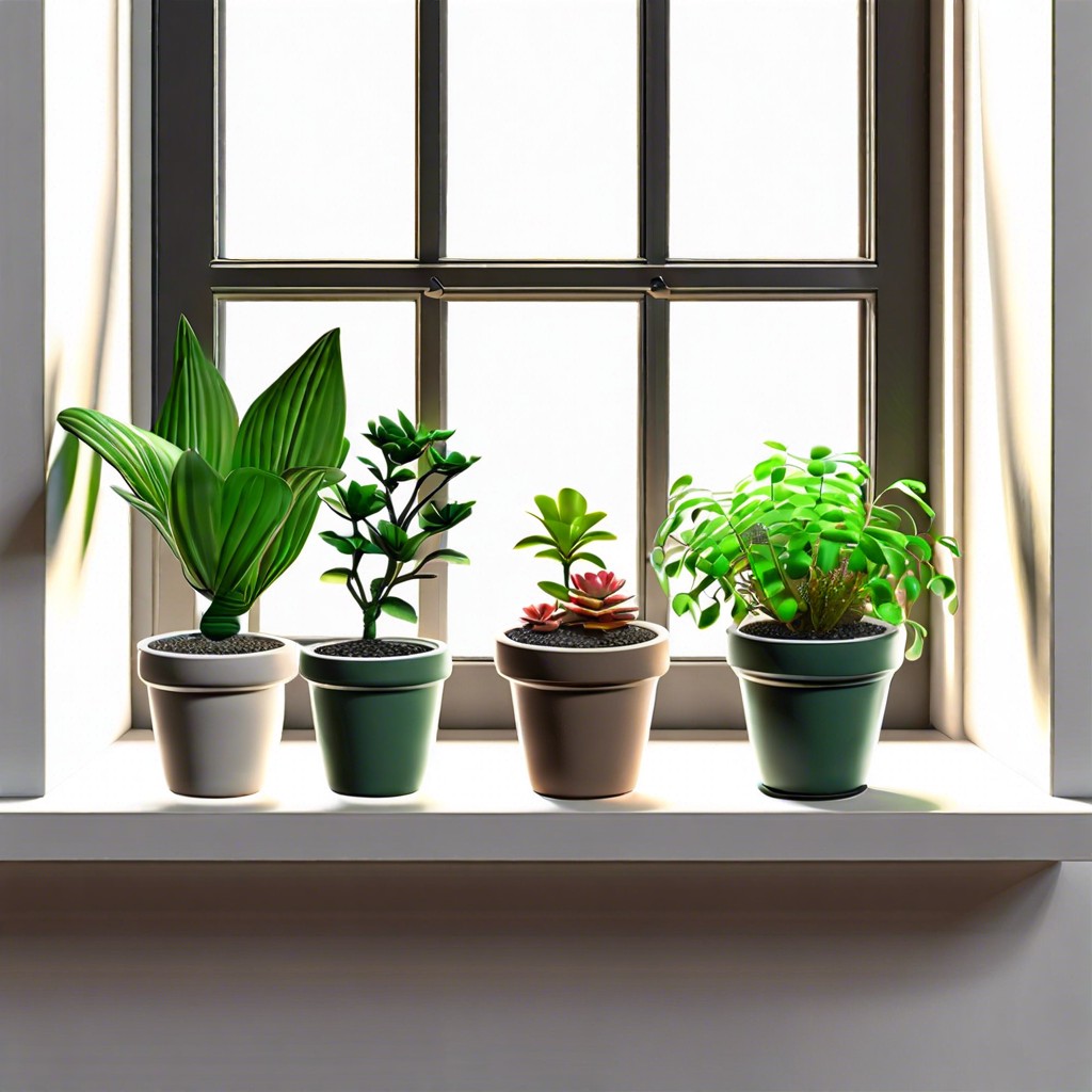 miniature potted plants