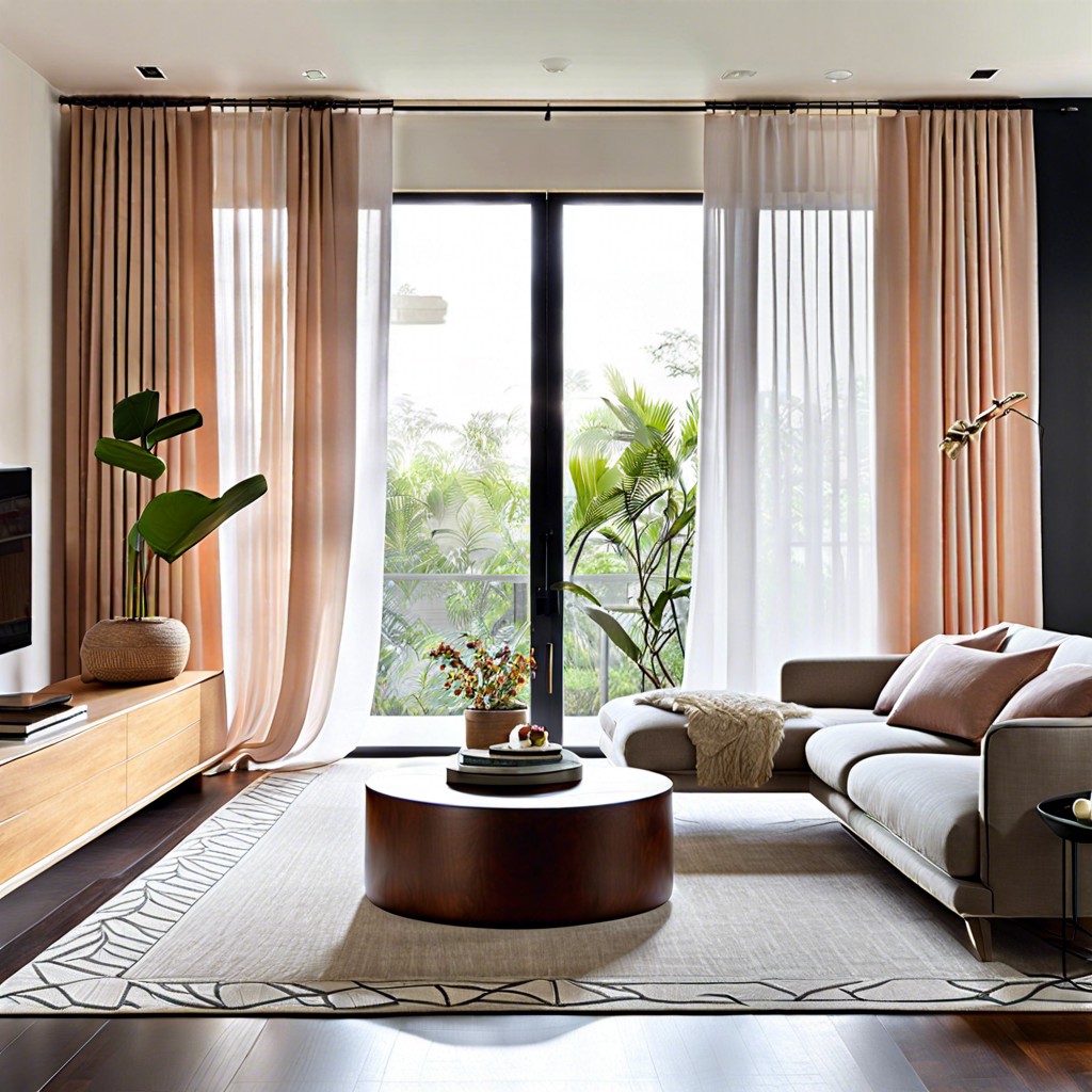 minimalist sheer curtains