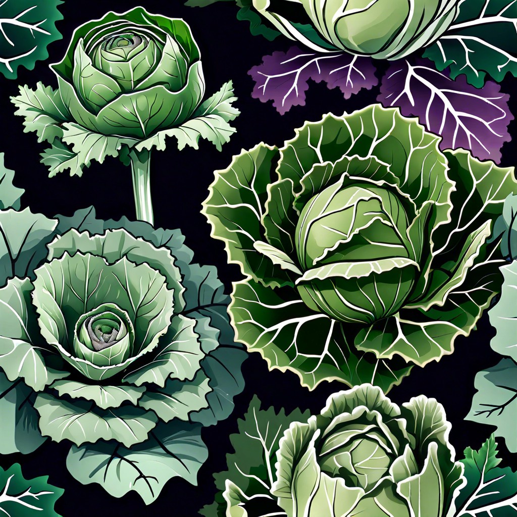 ornamental cabbage and kale