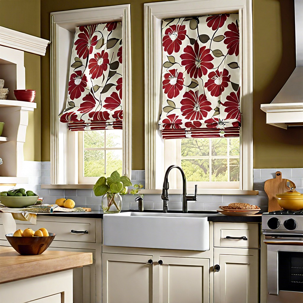 roman shades with bold patterns