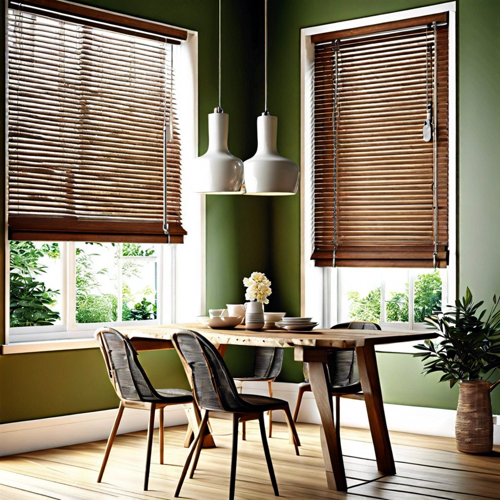 rustic wooden blinds