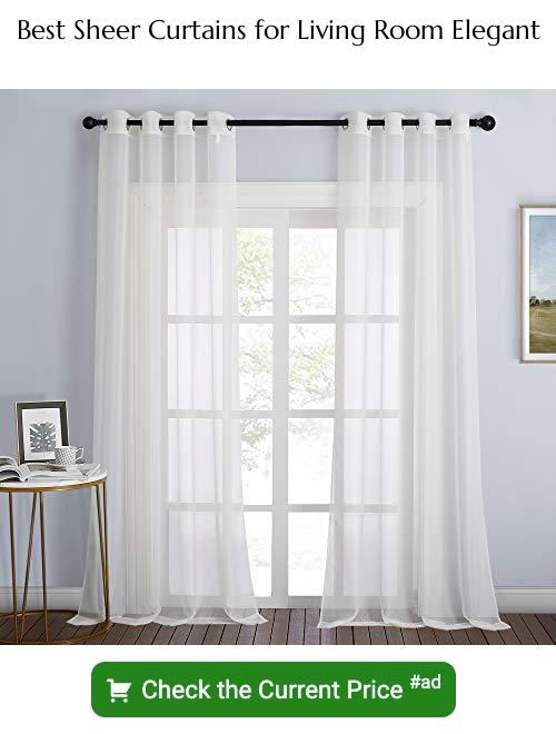 sheer curtains for living room elegant