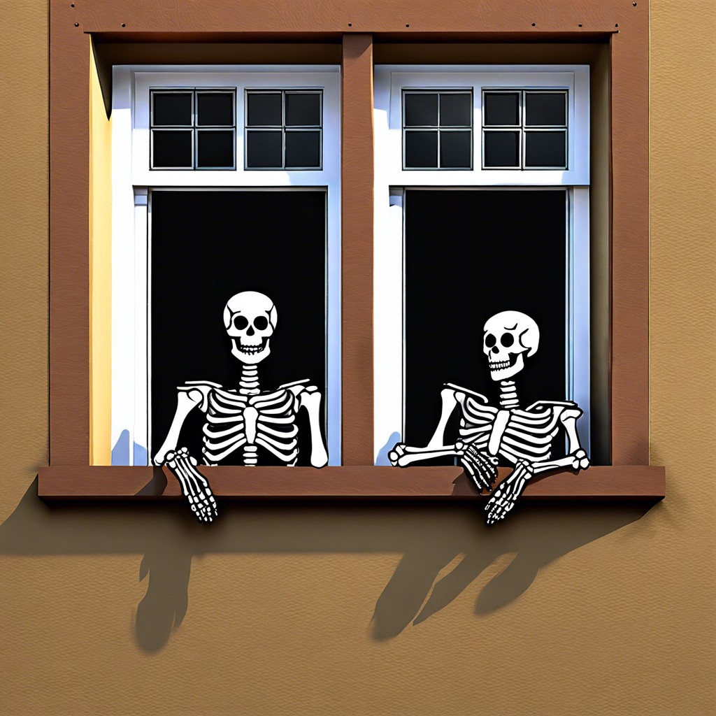 skeleton peeking out