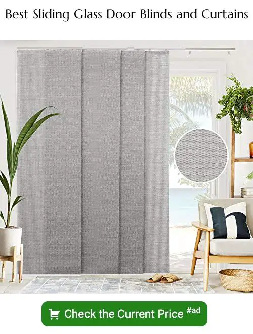 sliding glass door blinds and curtains