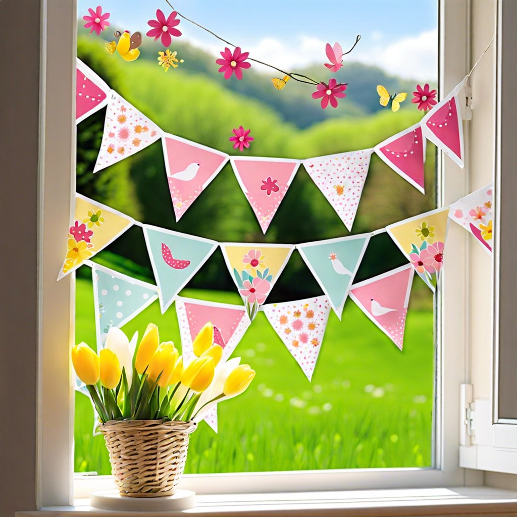 spring themed bunting