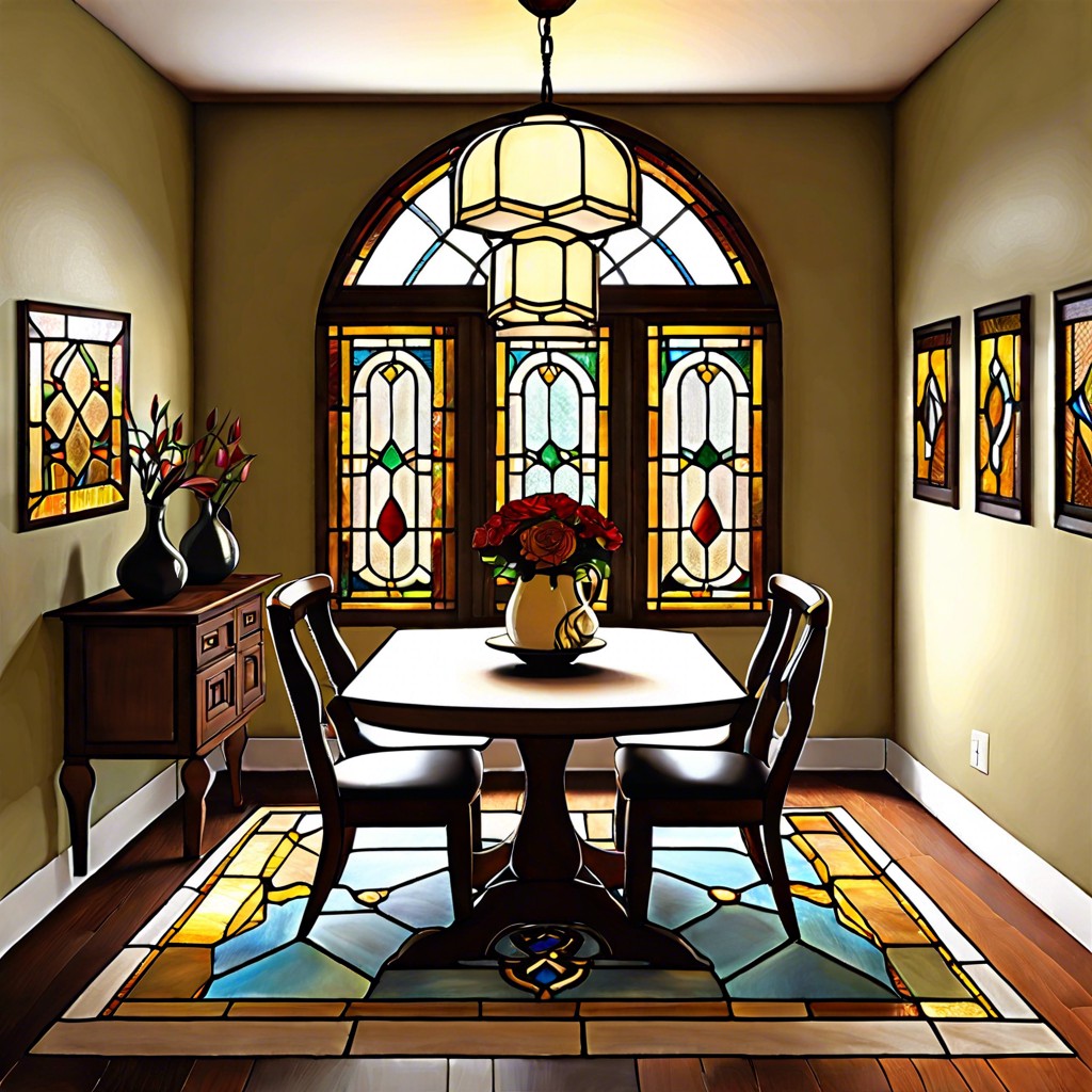 stained glass accents